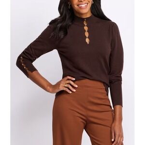 Molly Bracken Louise Knitted Sweater Brown Medium Stitch Fix NWT